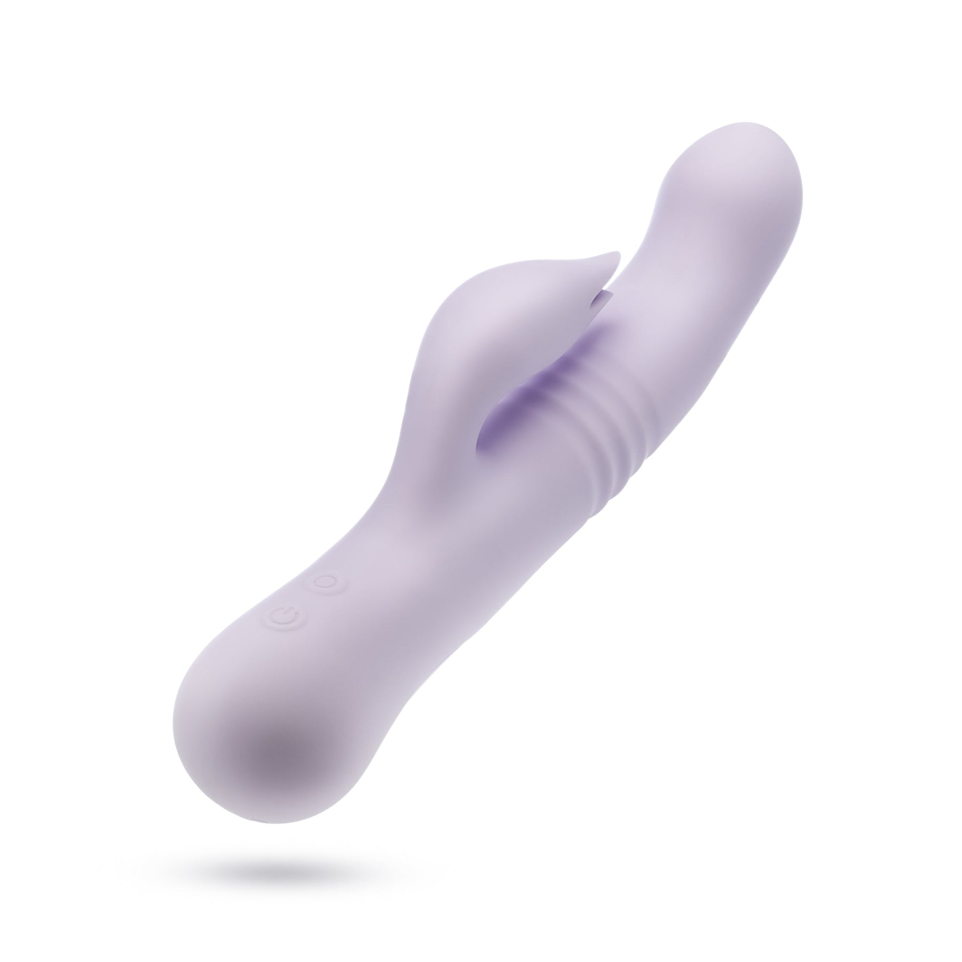 Lavender rabbit vibrator with thrusting vibrations, dual stimulation, and waterproof silicone design for G-spot and clitoral pleasure.

Keywords: rabbit vibrator, Rylee vibrator, thrusting vibrator, G-spot vibrator, clitoral stimulation, dual-stimulation vibrator, waterproof vibrator, USB rechargeable, platinum-cured silicone, soft silicone vibrator, 9.25-inch vibrator, satin smooth, body-safe vibrator