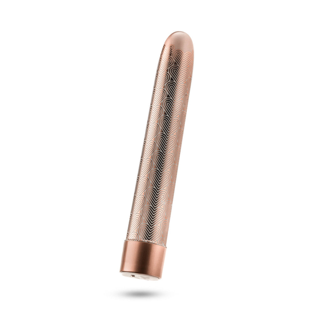 Rose gold slimline vibrator with an elegant design featuring RumbleTech™ deep vibrations, USB charging, and waterproof functionality.
Keywords: slimline vibrator, rose gold vibrator, RumbleTech vibrator, USB rechargeable vibrator, waterproof vibrator, body-safe sex toy, customizable vibrator, luxury vibrator, elegant sex toy, bath-friendly vibrator