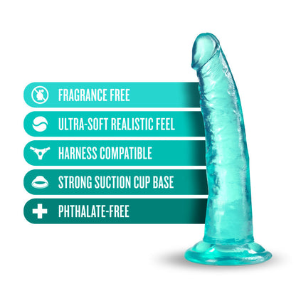 B Yours Plus Lust n’ Thrust ultra-soft dildo with a curved design, suction cup base, and harness compatibility.
Keywords: ultra-soft dildo, realistic dildo, clear dildo, G-spot dildo, P-spot dildo, suction cup dildo, harness-compatible dildo, body-safe TPE dildo, phthalate-free dildo, transparent dildo, 7-inch dildo.