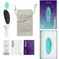 We-Vibe Moxie+ Wearable Rechargeable Silicone Panty Vibe Clitoral Stimulator with Remote - Aqua/Blue