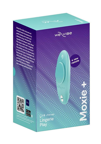 We-Vibe Moxie+ Wearable Rechargeable Silicone Panty Vibe Clitoral Stimulator with Remote