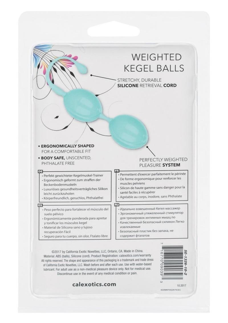 Weighted Kegel Balls Silicone with Retrieval Cord | Pink or Teal | Cal Exotics