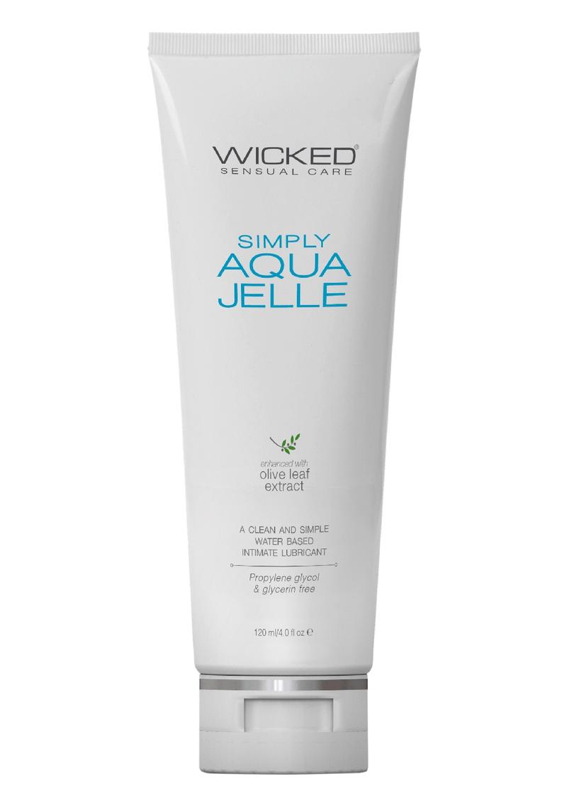 simply Aqua Jelle, thick water-based lubricant, gel lubricant, glycerin-free lube, paraben-free lube, vegan lubricant, Olive Leaf Extract lube, toy-safe lubricant, latex-safe lubricant, pH-balanced lubricant, non-sticky lube, long-lasting gel lube, clean lubricant, moisturizing gel lubricant, aloe-infused lube, biostatic lubricant, cruelty-free lube, intimate gel lubricant, Wicked Sensual Care Aqua Jelle, water-based gel for play