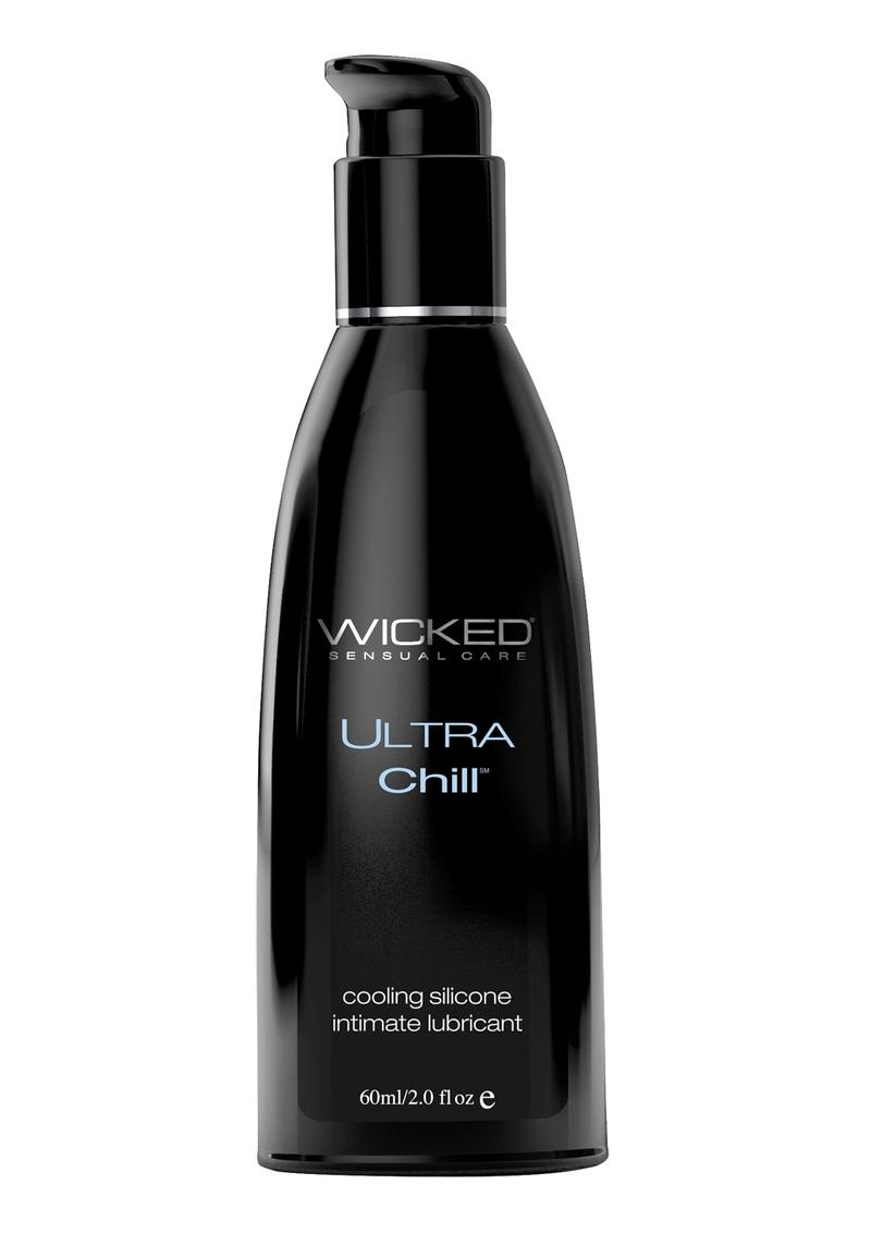 cooling lubricant, silicone-based lubricant, tingling sensation lube, long-lasting glide, glycerin-free lubricant, paraben-free lube, vegan-friendly lubricant, non-sticky silicone lube, Wicked Ultra Chill, cooling extracts lubricant, high-performance silicone lube, arousing lubricant, intimate silicone lubricant, water-safe lubricant, luxury silicone lube, menthol-infused lubricant, silky-smooth lube, intimate cooling lube, Wicked Sensual Care, premium silicone lubricant