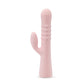 Pink rabbit vibrator with pulsating textured shaft, dual stimulation, and waterproof silicone design for G-spot and clitoral pleasure.
Keywords: rabbit vibrator, Jaymie vibrator, pulsating shaft, G-spot vibrator, clitoral stimulation, dual-stimulation vibrator, waterproof vibrator, USB rechargeable, platinum-cured silicone, soft silicone vibrator, expanding shaft, body-safe vibrator, 9.25-inch vibrator