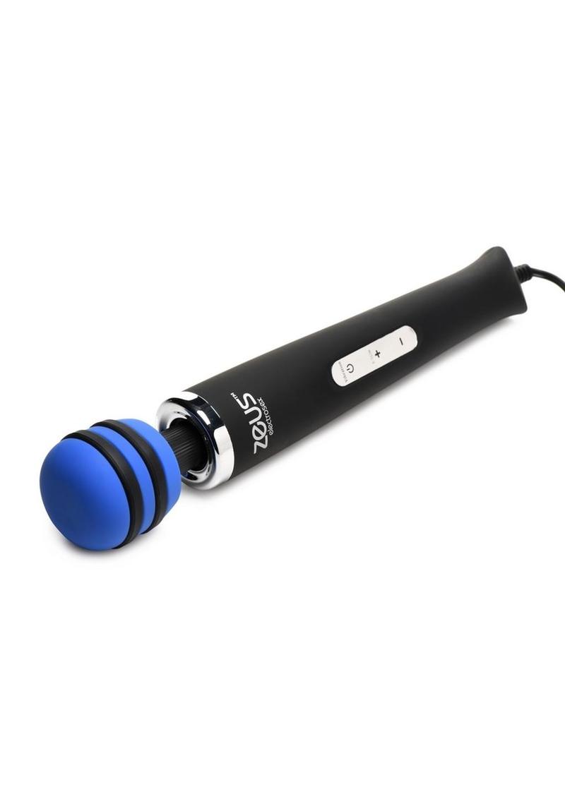 Blue-Arc E-Stim Vibrating Wand with flexible neck, vibration, electrostimulation, and corded power.
E-Stim wand, vibrating wand massager, Blue-Arc wand, electrostimulation vibrator, flexible neck wand, corded vibrator, Zeus electrosex wand, premium silicone wand, body-safe vibrating wand, wand with e-stim, powerful vibration massager