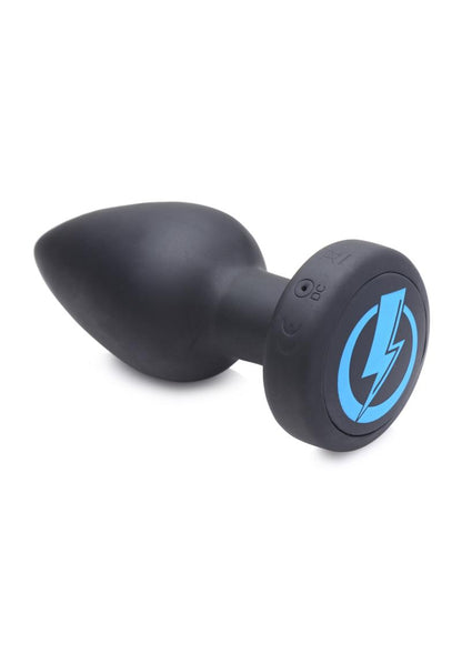 Zeus Vibrating and E-Stim Silicone Rechargeable Anal Plug with Remote Control - Black
E-Stim Pro Silicone Vibrating Anal Plug with remote control, 5 vibration functions, and electrostimulation modes.
E-Stim anal plug, vibrating anal plug, electrostimulation plug, Zeus electrosex plug, silicone anal plug, rechargeable anal plug, anal toy with remote, vibrating and shocking anal plug, body-safe anal plug, dual sensation anal toy, electroplay anal plug.