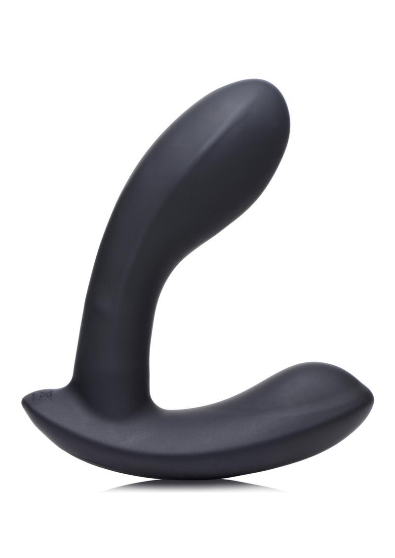 Zeus Vibrating and E-Stim Silicone Rechargeable Prostate Massager with Remote Control - Black

E-Stim Pro Silicone Prostate Vibe with remote control, 5 vibration functions, and 5 electrostimulation modes.
E-Stim Pro, prostate vibe, silicone prostate massager, electrostimulation prostate toy, vibrating anal toy, remote control prostate vibrator, Zeus electrosex, rechargeable prostate vibe, body-safe anal toy, prostate and perineum stimulator