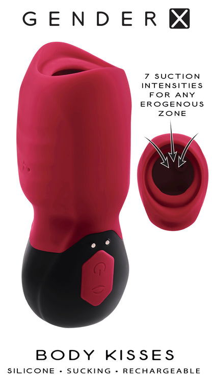 Gender X Body Kisses ♥ Suction massager + dual-stimulation toy