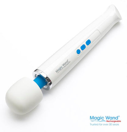 Magic Wand Rechargeable cordless massager with a soft silicone head, flexible neck, four speeds, and deep vibrations, delivering up to 6,300 RPM.

Magic Wand Rechargeable, cordless Magic Wand, Hitachi wand, rechargeable massager, 6,300 RPM massager, silicone head massage wand, four-speed massager, iconic Magic Wand, powerful massage wand, plug-and-play vibrator, Magic Wand with vibration patterns.